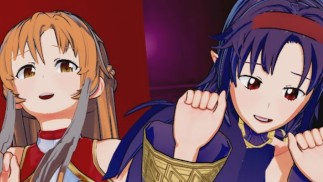 刀剑神域 - Asuna X Yuuki 三人行 3D 无尽