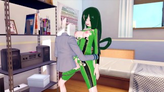 FUTA MY HERO ACADEMIA TORU HAGAKURE X TSUYU ASUI（3D 动漫）