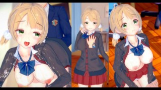 [无尽游戏 Koikatsu ！ ] 与 VTuber 发生性关系 大山雀 Shigure Ui。 3DCG 色情动漫视频。
