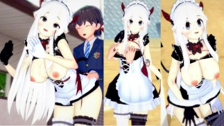 [无尽游戏 Koikatsu ！ ] 与 VTuber 发生性关系 大山雀 Veibae。 3DCG 色情动漫视频。