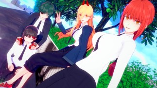 他妈的所有女孩从电锯人到中出 - 动漫无尽 3d 合辑