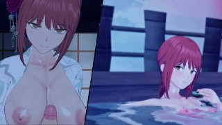 Kobeni 在 Makima 给 Denji 打手枪时变得生硬 - 电锯人：温泉之旅 - EP 2