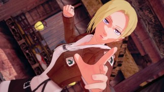 进击的巨人无尽 - 安妮胸部和外面的射精 - 无尽 3D + POV