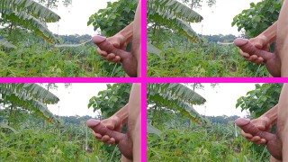 印尼迪克 - 在公共场合感觉角质和独奏手淫动作