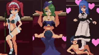 【Sadiubus(体験版)実況】逆レドットアニメーションエロゲー。メイドに足コキ、魔女にパイズリされたり・・(横スクロールアクションゲーム)