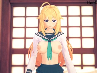 Torako Koshi Riding a Big Dick Hentai Shikanoko Uncensored