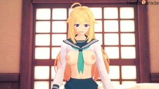 Torako Koshi Riding a Big Dick Hentai Shikanoko Uncensored