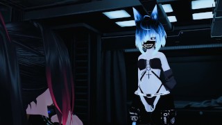 Femboy 乱搞他们的全息图性玩偶