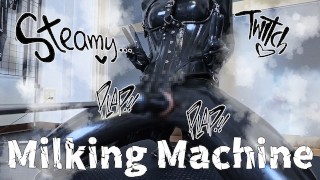 [乳胶]被性机器💜挤奶的橡胶娃娃