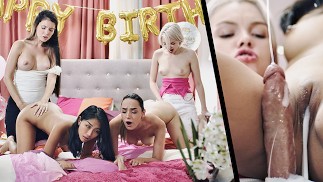 现实生活中的Futanari狂欢-Hot人妖在生日派对上操十几岁的女孩并射精在她的阴户预告片