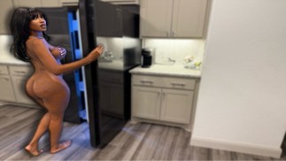 裸体主义者继母教我拥抱她赤裸的身体