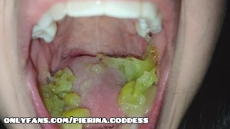 Goddess vore grapes fetish mouth and uvula
