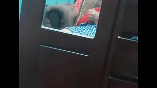 Finishing in front of the mirror