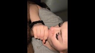 Pretty girl gives head