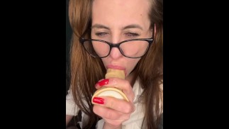 I'm so hungry I couldn't wait any longer and started sucking right here.