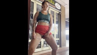 After Gym😈 Pissing In Public💦