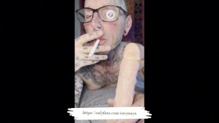 Split Tongue Smoking Blowjob